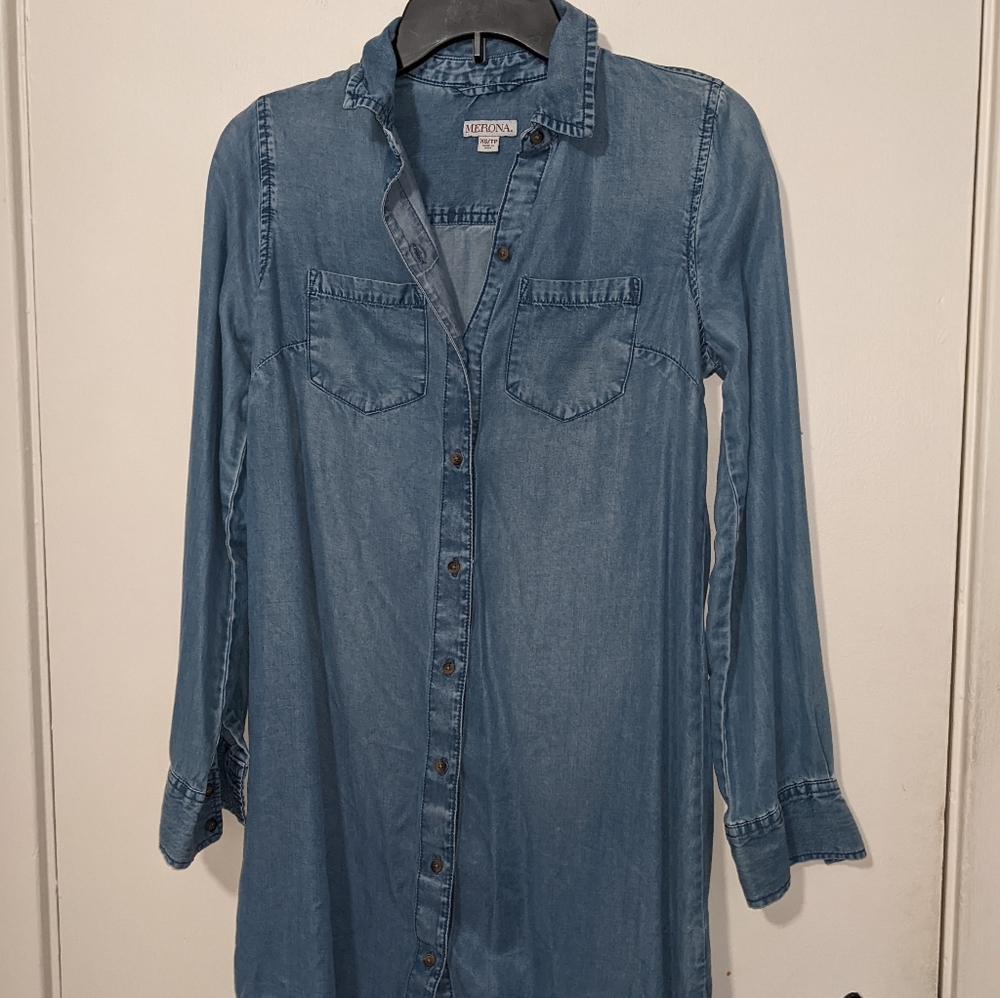 ❤️‍🔥3 for $15 Merona Denim Long sleeve Dress